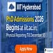IIIT Hyderabad PhD Admissions 2026 Begins at iit.ac.in; Physical Reporting Till December 30